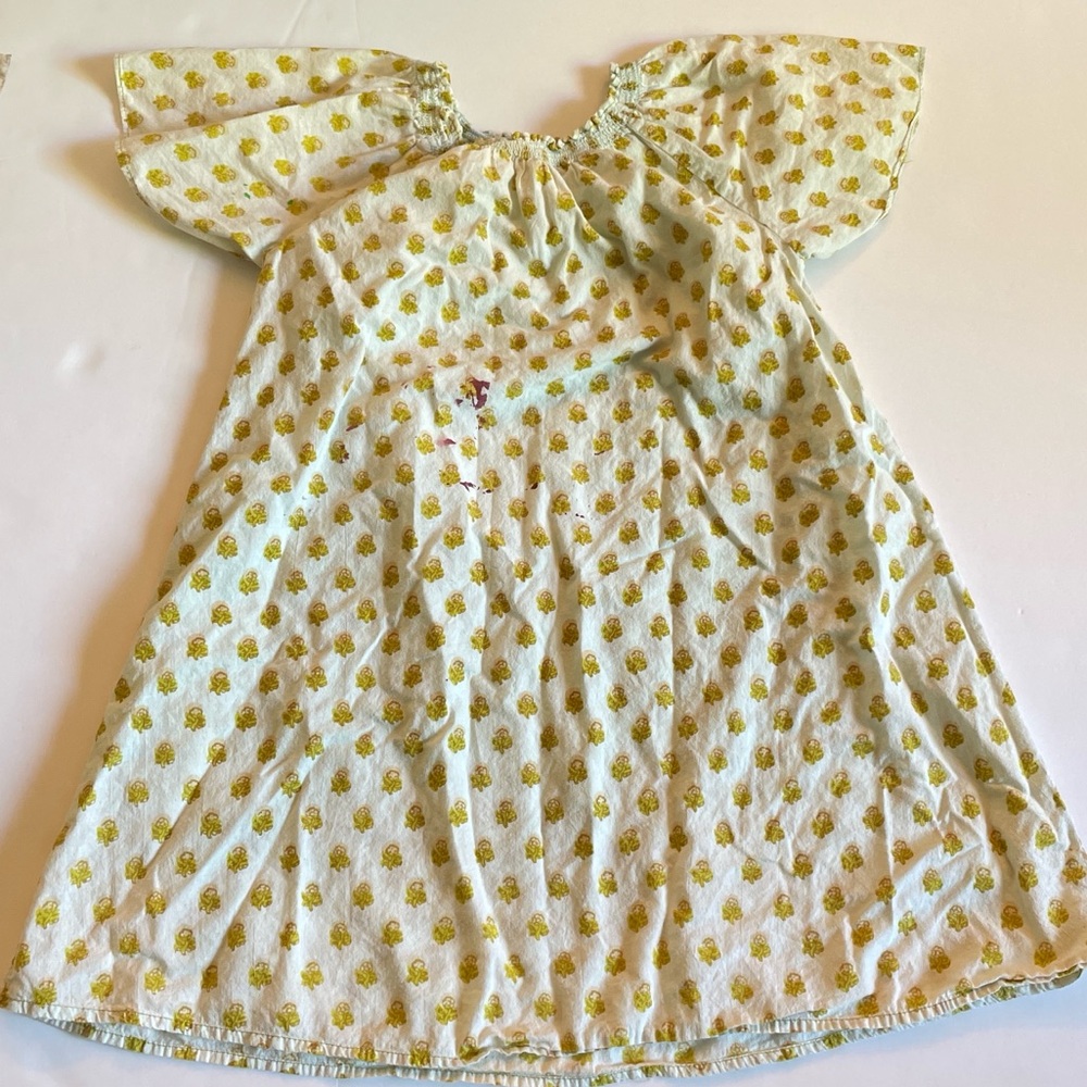 Pink Chicken Green Floral Dress